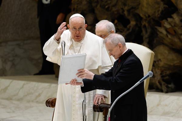 Pope Francis gives his blessing