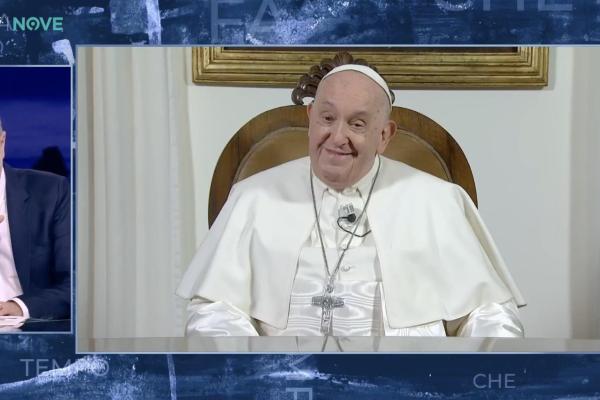 Pope Francis on Italian television