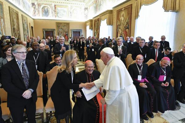 Pope Francis and leaders of Catholic universities