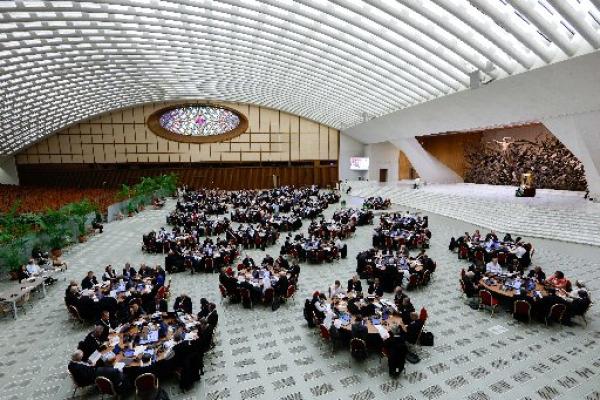 Synod members in Vatican audience hall