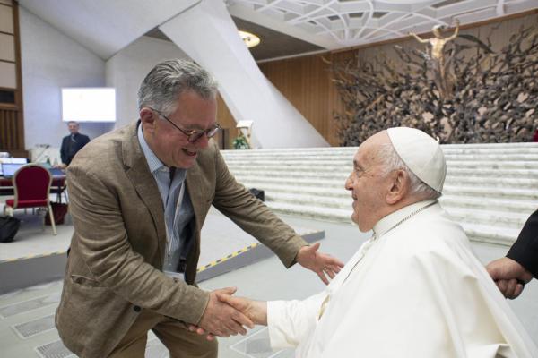 Austen Ivereigh and Pope Francis