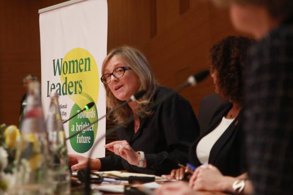 Maeve Heaney speaks at conference