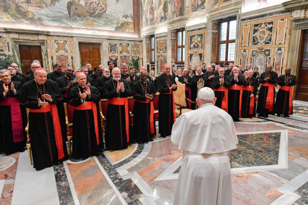 Pope Francis meets with members of the Dicastery for the Doctrine of the Faith.