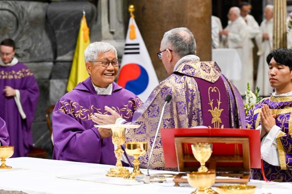 Cardinal Lazarus You Heung-sik and Cardinal Pietro Parolin