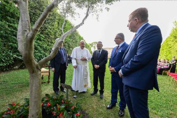 Pope Francis leads prayer in Vatican Gardens