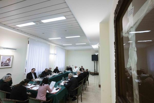 A meeting of Pope Francis and his Council of Cardinals.