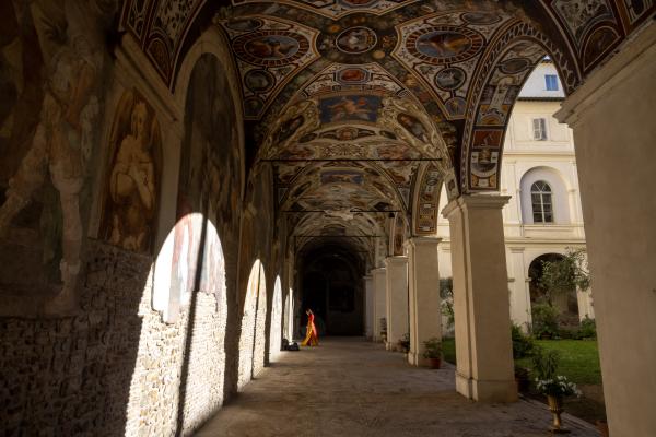 The cloister at Santa Maria Sopra Minerva