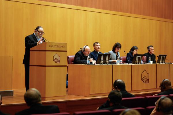 The panel of speakers at the synod forum