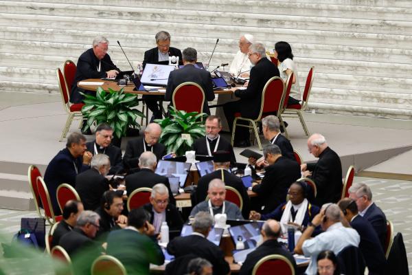 Members of the Synod of Bishops meet