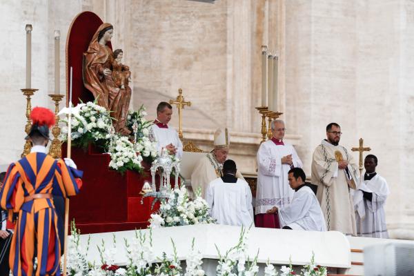 Pope Francis presides over Mass