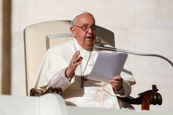 Pope Francis at his general audience