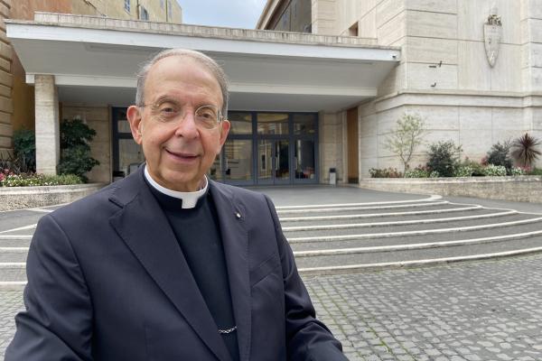 Archbishop William E. Lori of Baltimore, vice president of the U.S. Conference of Catholic Bishops, poses for a photo.