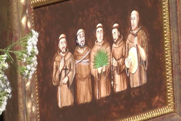 A painting of the five Georgia martyrs