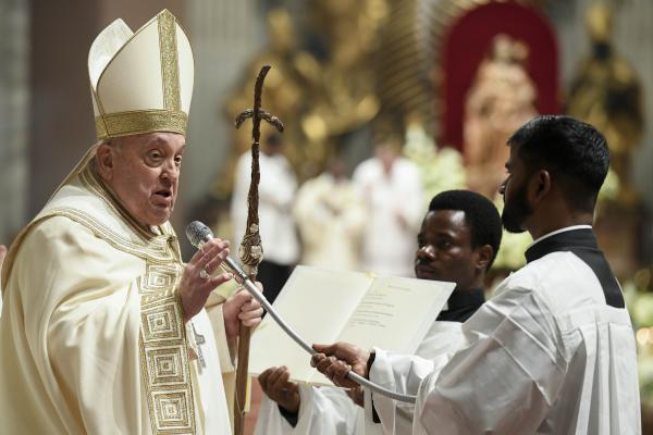 Pope Francis gives his blessing