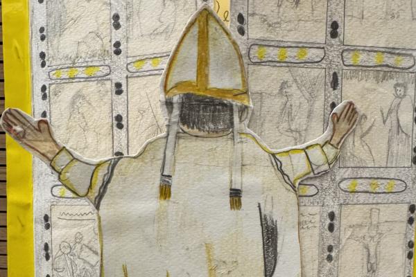 A get-well card for Pope Francis from children