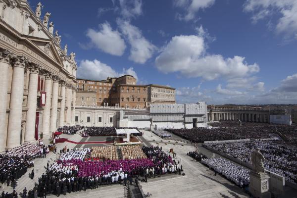 Pope Francis celebrates his inaugural Mass in St. Peter's Square at the Vatican March 19, 2013.