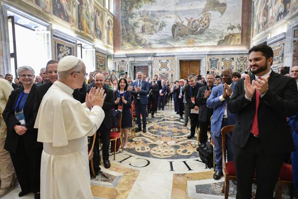 Pope Leo XIV greets leaders of lay movements and associations