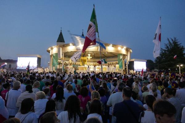 Young people gather in Medjugorje for a festival in 2024