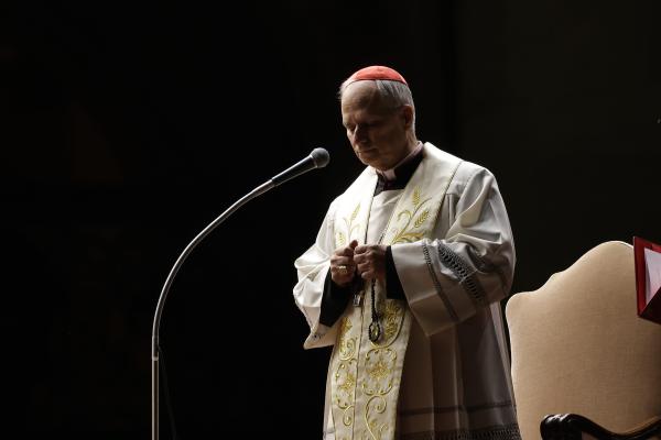 Cardinal Prevost, now Pope Leo XIV, prays the rosary