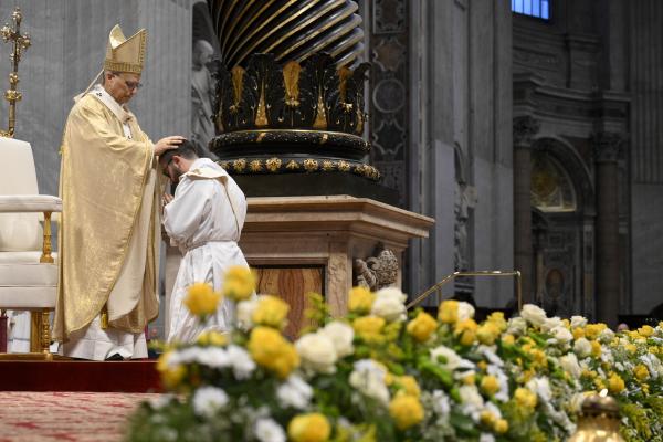 Pope Leo XIV ordains a priest