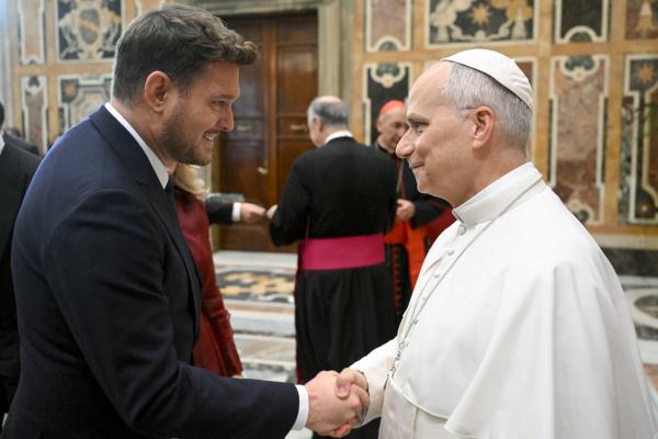 Pope Leo and Michael Bublé