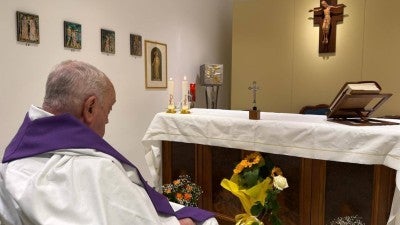 Vatican releases first photo of Pope Francis since his hospitalization