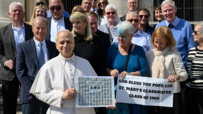 Childhood classmates from the United States reunite with Pope Leo 