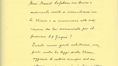 Archives: Paul VI accused Archbishop Lefebvre of acting like an 'antipope'