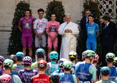 Take care of body, mind, heart, spirit, pope tells professional cyclists
