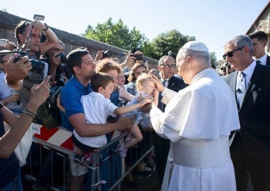 After 12 years, locals welcome pope back to his summer home