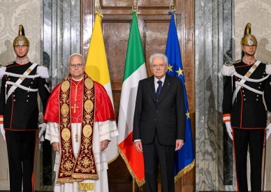 Pope, in official visit to Italy, praises joint action for the common good
