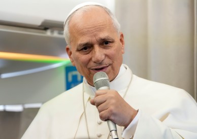 Pope tells reporters dialogue is always the answer to tense situations