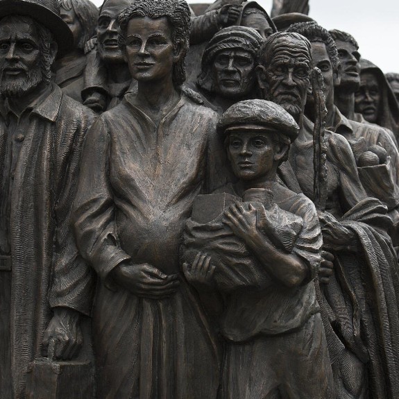 Angels Unawares depicts a group of migrants and refugees crowded on a boat, is a replica of the original one Pope Francis unveiled in St. Peter's Square
