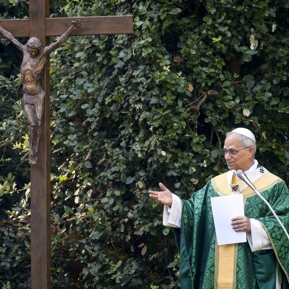 Pope Leo XVI celebrates Mass for the care of creation at Castel Gandolfo (CNS/pool)