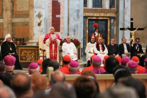 Pope Leo XIV gives his homily at ecumenical prayer service