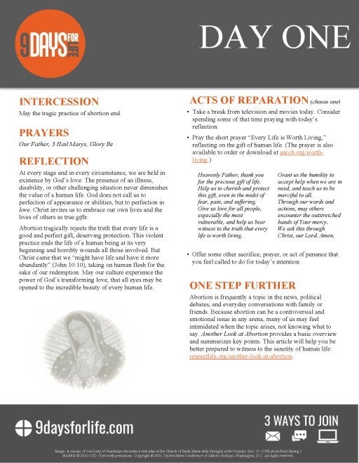 9 Days for Life Novena USCCB