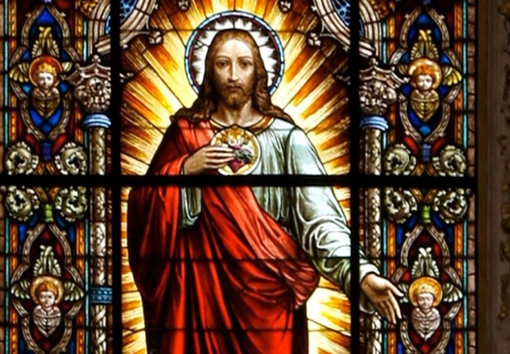 Sacred heart stained glass