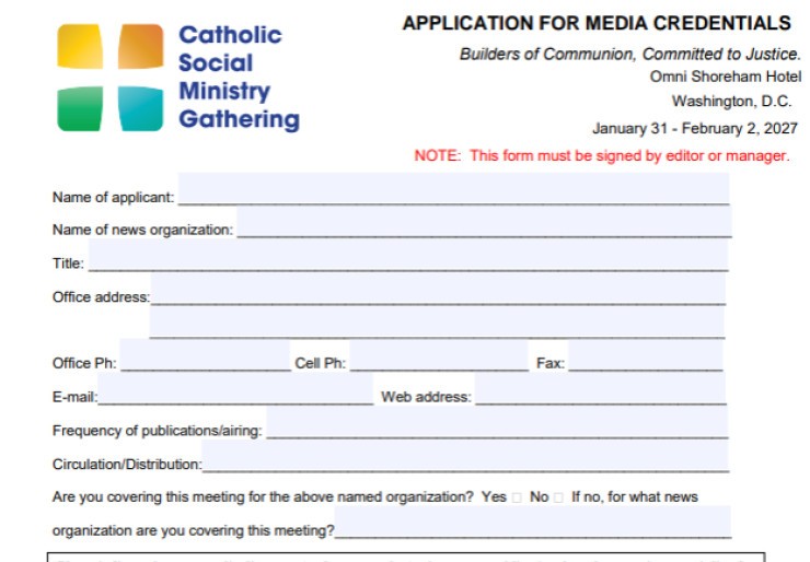 CSMG 2027 Media Accreditation Form 