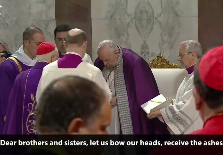 Pope Francis celebrates Ash Wednesday Mass