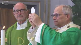 Pope celebrates Mass in Castel Gandolfo