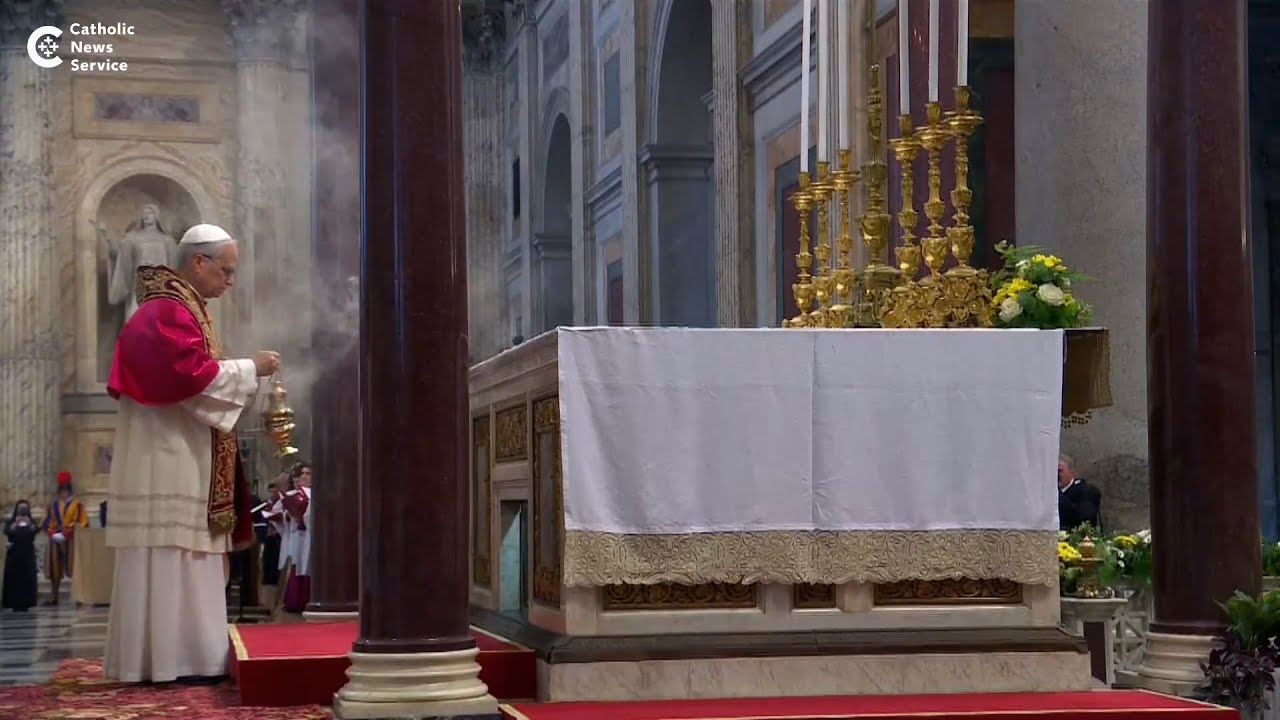 Pope Leo XIV visits tomb of St. Paul