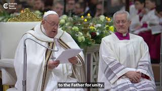 Pope, Christian leaders pray for unity, peace